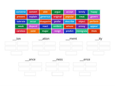 FCE I3-I4 U12 Noun Formation Groups