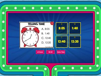 Telling Time to 5 Minutes