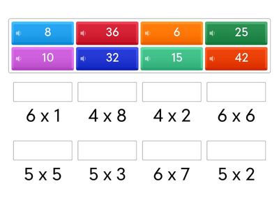 Multiplication Table Practice 4-6
