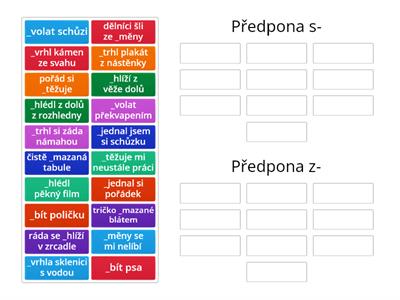 Napíšeš s- nebo z-? (problémové dvojice)