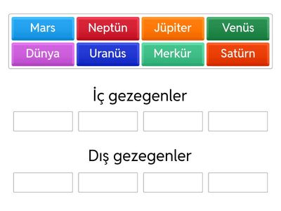 Gezegenler 6.sınıf