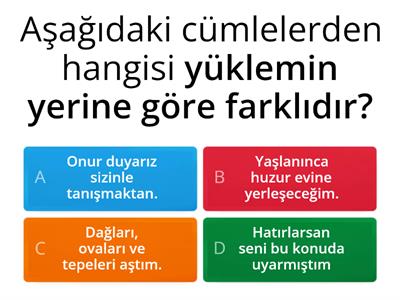 CÜMLE TÜRLERİ BİLGİ YARIŞMASI