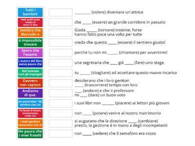 Congiuntivo presente, passato e imperfetto NE3 unità 5