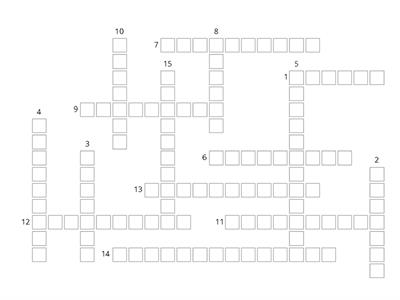 Life Vision a2/b1 unit 6 crossword