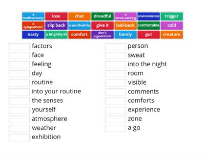 Gold Experience B2, Vocabulary, Unit 1