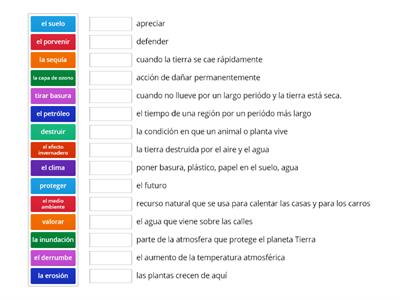 El medio ambiente-Vocab-parte 1