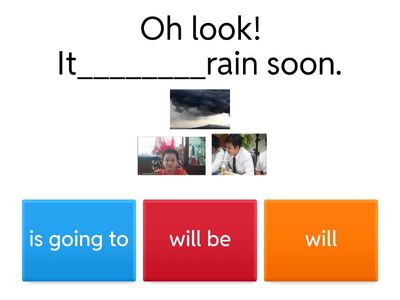 Will vs. Be going to