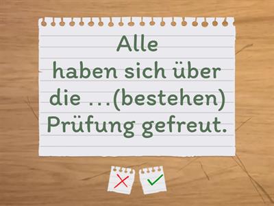 Partizipien als Adjektive