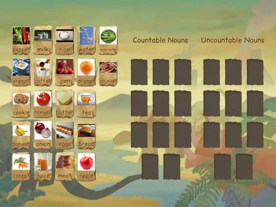 COUNTABLE AND UNCOUNTABLE NOUNS