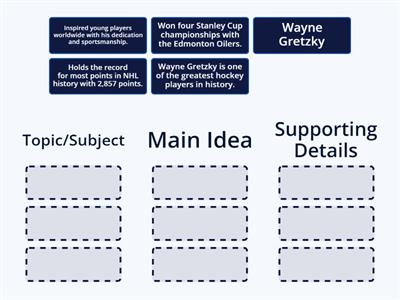 Main Idea and Supporting Details