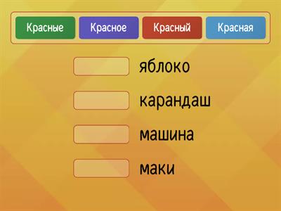 Имя прилагательное (согласование в роде)