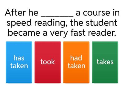 Grammar : Past Perfect