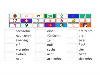 Die Zahlen ( 0-20)