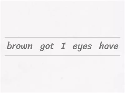 Has got/ have got. Put the sentences in order.