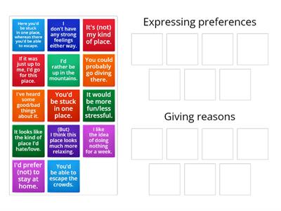 Roadmap B1+ 1D  Expressing preferences and giving reasons