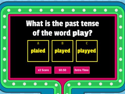 Simple Past Tense Verbs