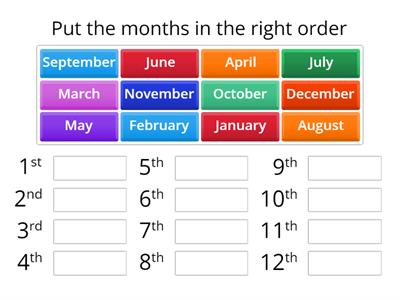 order of months