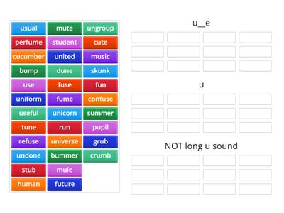 Long u sound sort