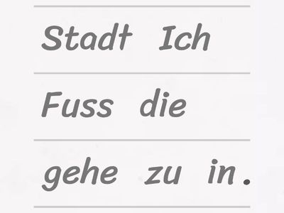 Bilde die richtige Sätze.