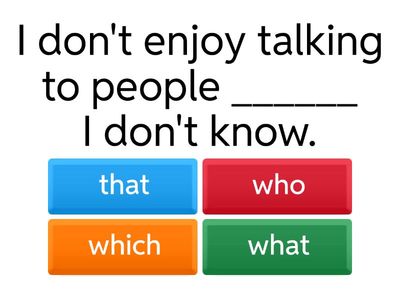 Relative pronouns and clauses