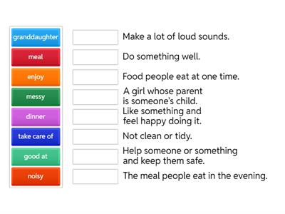 IF U1 Vocabulary - English definitions