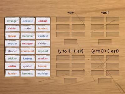 DR SORT 1 Comparative Suffixes (-er, est)