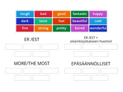 Adjektiivien vertailu