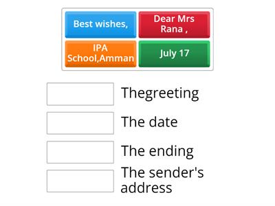 The features of the letter