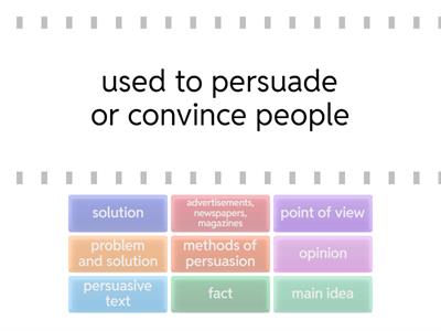 Persuasive Text Vocabulary