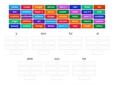 Word formation, EGE