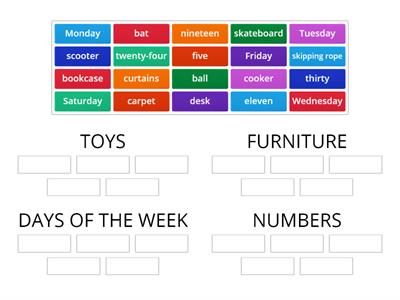 Vocabulary - Group sort