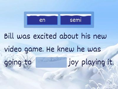 Word Connections (Lesson 17)--Finish the Sentence