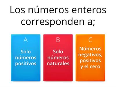 NUMEROS ENTEROS 