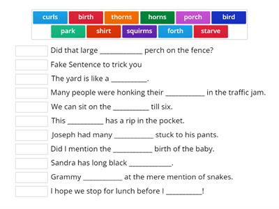 Wilson 8.1 sentence fill ins