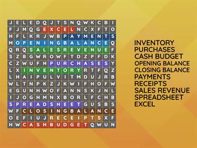 S1 Accounting - Wordsearch