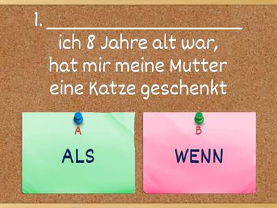 "Als" oder "wenn"?