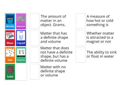 4th grade matter words 