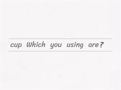 Unjumble - Question Forms - Present Continuous NCC