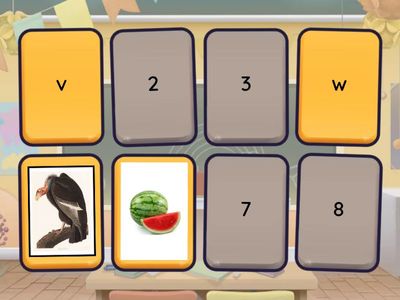 match the capital letter to the picture