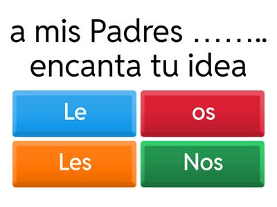 los pronobres complemento indiretto e diretto 