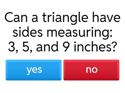Triangle Inequality Theorem Practice