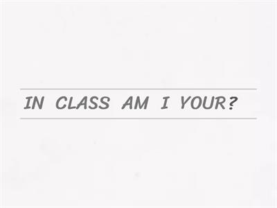 FORMA INTERROGATIVA DEL VERBO TO BE