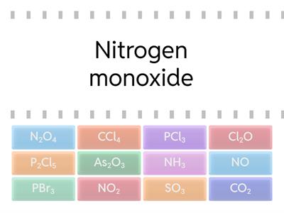  Covalent Molecules Find the Match