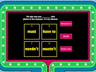 Modal verbs for obligation and permission Level B1