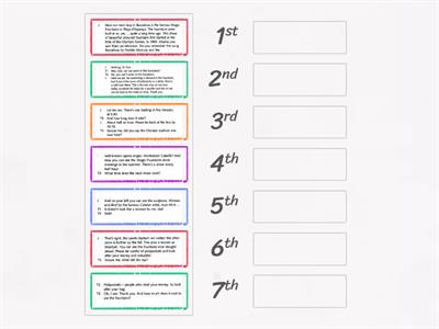 Put the dialogue in order