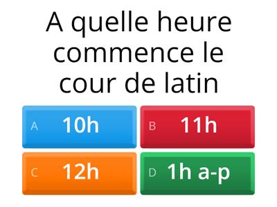 test cours Latin