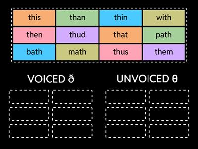 Guess Voiced/Unvoiced TH 