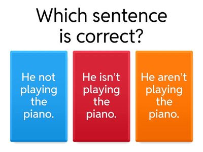 Present Continuous Negative - Quiz