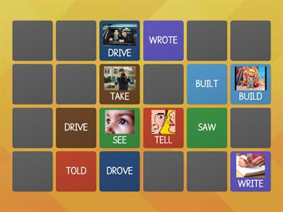 MEMORY GAME SIMPLE PAST VERBS