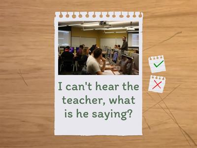 VOCABULARY A1 - TO HEAR, TO UNDERSTAND